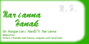 marianna hanak business card